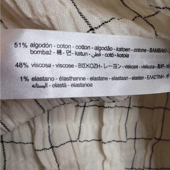 Zara Plaid Cropped Wrap Collar Top Size Large - Picture 14 of 14